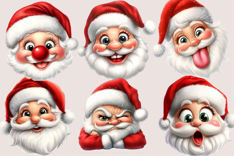 Funny Christmas Santa Hat PNG Bundle Sublimation SVGArt 