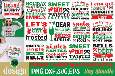 Funny Christmas Sarcastic Svg Bundle SVG Angelina750 