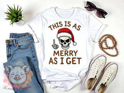 Funny Christmas, Skeleton Santa, Merry Quotes, Sublimation Download, Holiday Humor, Digital Download, Printable Christmas, Sarcastic Christmas Sublimation Lara' s Designs 