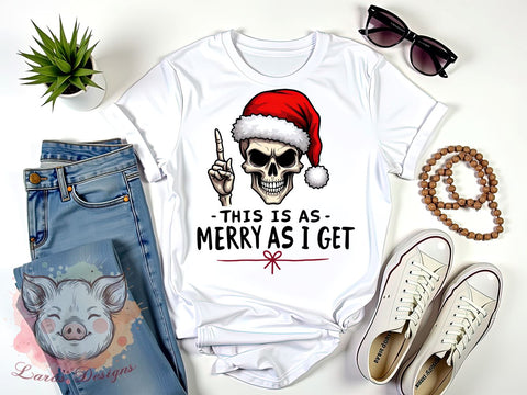 Funny Christmas, Skeleton Santa, Merry Quotes, Sublimation Download, Holiday Humor, Digital Download, Printable Christmas, Sarcastic Christmas Sublimation Lara' s Designs 
