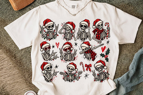 Funny Christmas Skeleton Sublimation PNG SVG DesignDestine 