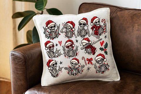 Funny Christmas Skeleton Sublimation PNG SVG DesignDestine 