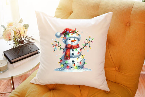 Funny Christmas Snowman Clipart Bundle Sublimation designartist 