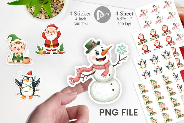 Funny Christmas Sticker Sublimation artnoy 