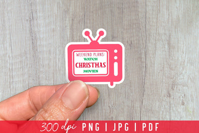 Funny Christmas Stickers Printable Sublimation CraftLabSVG 