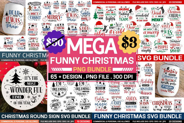 Funny Christmas Svg Bundle , 65 Christmas Svg Bundle SVG designmaster24 
