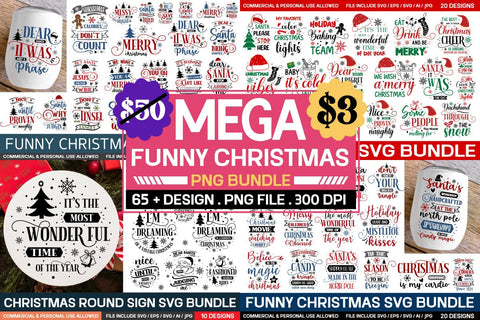 Funny Christmas Svg Bundle , 65 Christmas Svg Bundle SVG designmaster24 
