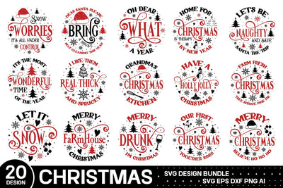 Funny Christmas svg bundle , Christmas Round Sign Svg Bundle SVG designmaster24 