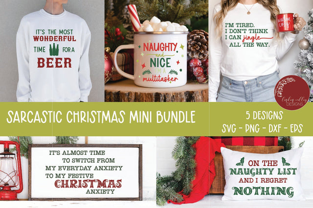 Funny Christmas SVG Bundle-Sarcastic Christmas SVG Bundle SVG Linden Valley Designs 