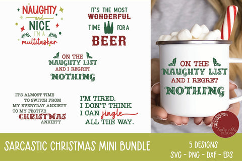 Funny Christmas SVG Bundle-Sarcastic Christmas SVG Bundle SVG Linden Valley Designs 