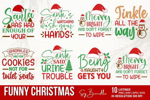 Funny Christmas SVG Bundle SVG Designangry 