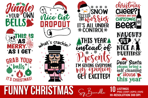Funny Christmas SVG Bundle SVG Designangry 