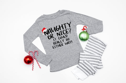 Funny Christmas SVG Naughty Or Nice? SVG Pickled Thistle Creative 