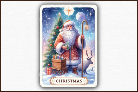 Funny Christmas Tarot Card Sublimation Sublimation designartist 