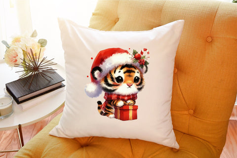 Funny Christmas Tiger Sublimation Clipart Sublimation designartist 