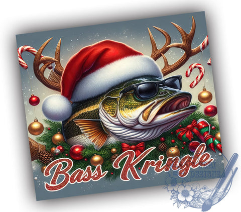 Funny Christmas Tumbler, Bass Fishing, Sarcastic Fisherman, Holiday Sublimation, Unique Gift, Fishing Decor, Christmas Humor, Outdoor Enthusiast Sublimation ToriDesigns 