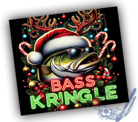 Funny Christmas Tumbler, Bass Fishing, Sarcastic Fisherman, Holiday Sublimation, Unique Gift, Fishing Decor, Christmas Humor, Outdoor Enthusiast Sublimation ToriDesigns 