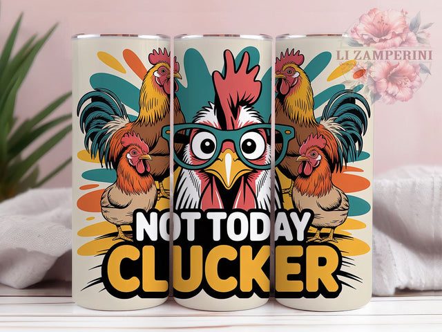 Funny Cluckers Chicken Tumbler, Cluckers Sarcastic Tumbler, 20oz Tumbler Wrap, Sublimation Design, Farm Animal Humor, Poultry Lover Gift, Rustic Farm Wrap Sublimation Li Zamperini 