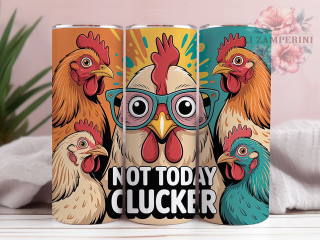 Funny Cluckers Chicken Tumbler, Cluckers Sarcastic Tumbler, 20oz Tumbler Wrap, Sublimation Design, Farm Animal Humor, Poultry Lover Gift, Rustic Farm Wrap Sublimation Li Zamperini 