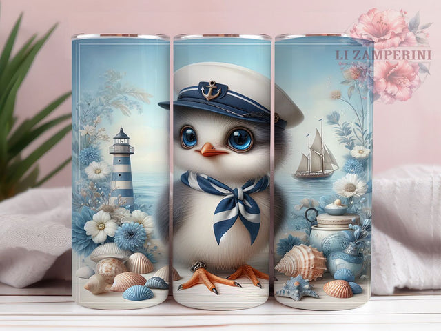 Funny Coastal Seagull Ocean Tumbler Wrap, Funny Sea Design, 20oz Sublimation File, Beach Tumbler, Coastal Tumbler Wrap, Ocean Humor Tumbler, Digital Seagull Design Sublimation Li Zamperini 