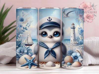 Funny Coastal Seagull Ocean Tumbler Wrap, Funny Sea Design, 20oz Sublimation File, Beach Tumbler, Coastal Tumbler Wrap, Ocean Humor Tumbler, Digital Seagull Design Sublimation Li Zamperini 
