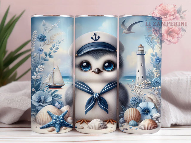 Funny Coastal Seagull Ocean Tumbler Wrap, Funny Sea Design, 20oz Sublimation File, Beach Tumbler, Coastal Tumbler Wrap, Ocean Humor Tumbler, Digital Seagull Design Sublimation Li Zamperini 