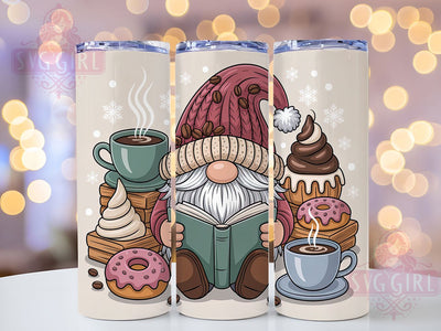Funny Coffee Lover Gnome Tumbler, Caffeine Lover Wrap, 20oz Tumbler Sublimation, Espresso Gnome Design, Funny Coffee Wrap, Barista Gnome Tumbler, Morning Brew Sublimation Sublimation SvggirlplusArt 