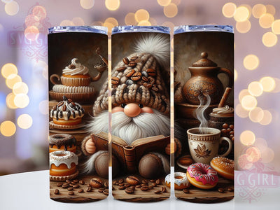 Funny Coffee Lover Gnome Tumbler, Caffeine Lover Wrap, 20oz Tumbler Sublimation, Espresso Gnome Design, Funny Coffee Wrap, Barista Gnome Tumbler, Morning Brew Sublimation Sublimation SvggirlplusArt 
