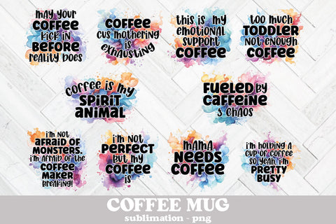 Funny Coffee Mug Sublimation Bundle Sublimation Carla C Designs 