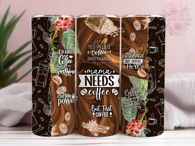 Funny Coffee Quotes 20oz Tumbler Wrap PNG, Mama Coffee Tumber Png, Straight & Tapered Tumbler Wrap, Instant Digital Download Sublimation Li Zamperini 