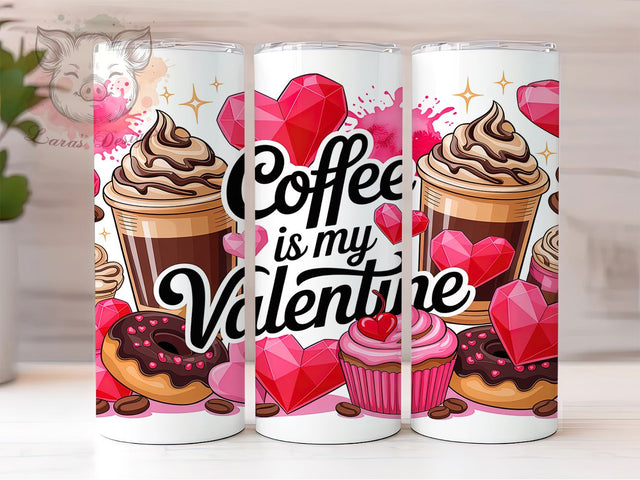 Funny Coffee Valentine Tumbler, Funny Love Pattern, Humor Valentine Design, 20Oz Sublimation Wrap, Cute Coffee Art, Romantic Coffee Texture, Tumbler Sublimation Sublimation Lara' s Designs 