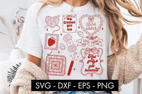 Funny Coquette Crochet Girl Era SVG SVG Freeling Design House 