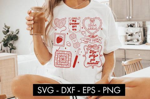 Funny Coquette Crochet Girl Era SVG SVG Freeling Design House 