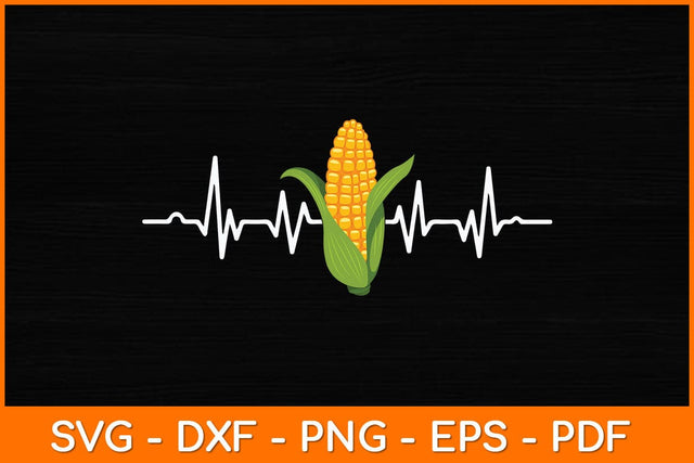 Funny Corn Heartbeat Svg Design SVG artprintfile 