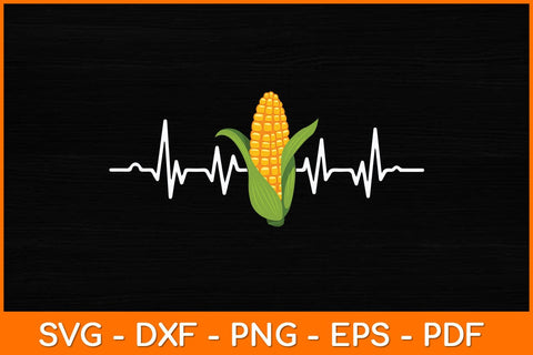 Funny Corn Heartbeat Svg Design SVG artprintfile 