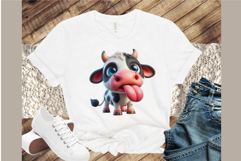 Funny Cow Face Sublimation Clipart Sublimation designartist 