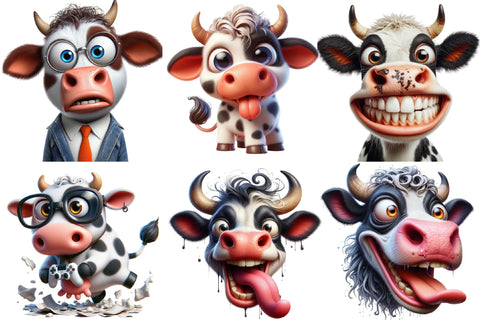 Funny Cow Face Sublimation Clipart Sublimation designartist 