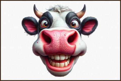 Funny Cow Face Sublimation Clipart Sublimation designartist 