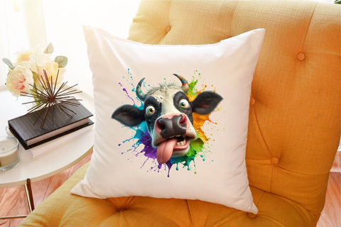Funny Cow Face Sublimation Clipart Sublimation designartist 