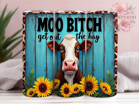 Funny Cow Tumbler, Moo Bitch Design, Country Western, 20oz Tumbler, Sublimation PNG, Digital Download, Farm Life Gift Sublimation Li Zamperini 