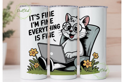 Funny Cow Tumbler Wrap PNG Sublimation PixelChick 