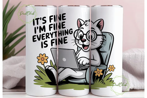 Funny Cow Tumbler Wrap PNG Sublimation PixelChick 