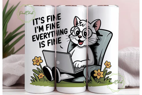 Funny Cow Tumbler Wrap PNG Sublimation PixelChick 