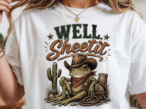 Funny cowboy frog PNG, Humorous cowboy Png SVG DesignDestine 