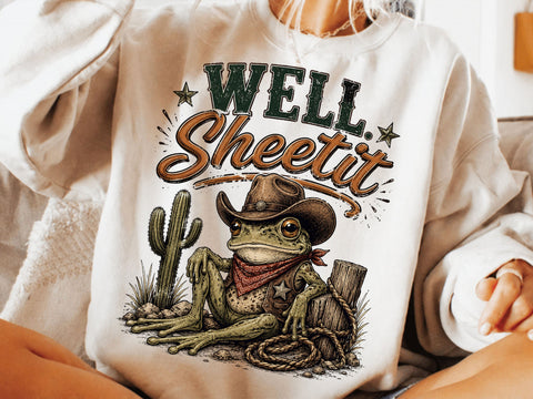 Funny cowboy frog PNG, Humorous cowboy Png SVG DesignDestine 