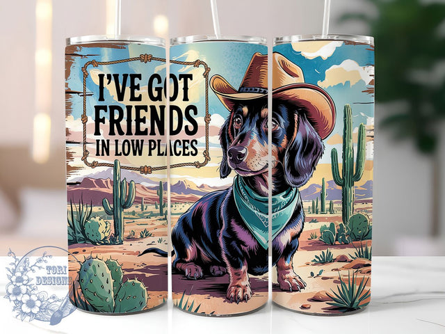 Funny Cowboy Wiener Dog Tumbler, Country Music Dog, Western Doxie Gift, Humorous Pet Gift, Dog Lover Present, Country Dog Design, Cowboy Pet Tumbler Sublimation ToriDesigns 