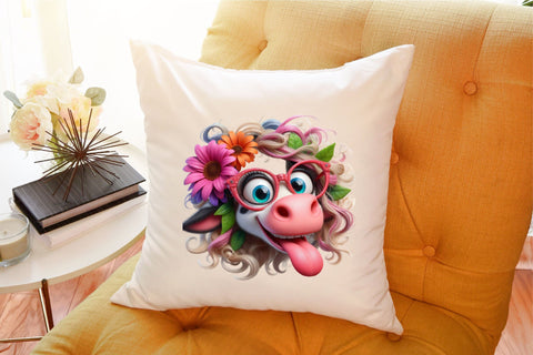 Funny Cows Clipart Cute Cow Png Farm Png Sublimation designartist 