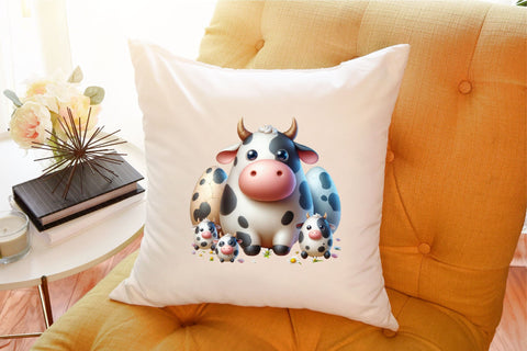Funny Cows Easter Eggs Png Bundle Sublimation designartist 