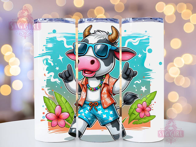 Funny Cows Watercolor Farm Animals 20oz Tumbler Wrap Sublimation Design, Straight Tapered Tumbler Wrap, Cute Cow Tumbler Png, Instant Digital Download Sublimation SvggirlplusArt 