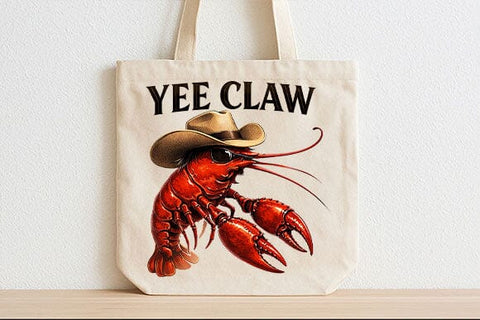 Funny Crawfish PNG Yee Caw Cowboy Sublimation Design SVG BillahCrafts 